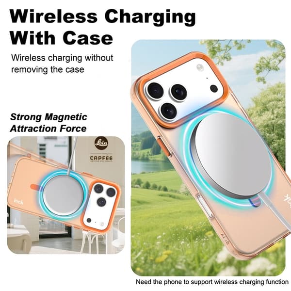 IMAK Mobilskal till iPhone 17 Pro MagSafe Anti Drop - Orange Orange