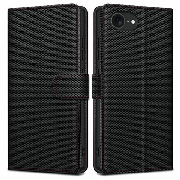 Tech-Protect iPhone 16e Plånboksfodral RS - Svart/Röd Svart