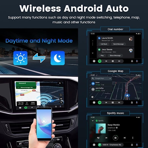 Carlinkit 4.0 CPC200-CP2A Trådlös CarPlay/Android Auto Adapter