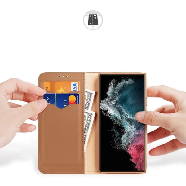 Dux Ducis Galaxy S23 Ultra Wallet Case Hivo RFID - Brun