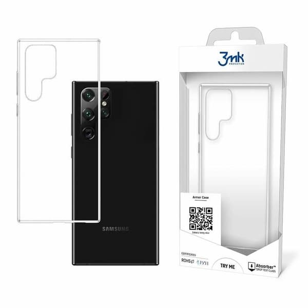 3MK Armor Skal Samsung Galaxy S22 Ultra - Läpinäkyvä Transparent