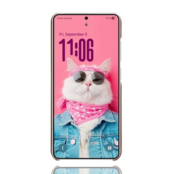 Samsung Galaxy S26 Ultra Skal PU Läder Hård PC Skydd - Brun