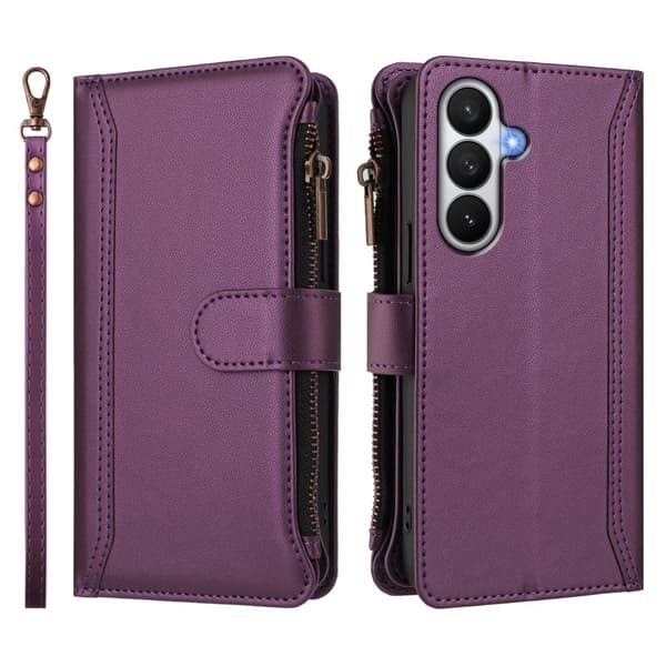 Samsung Galaxy S26 / S26 Pro Plånboksfodral Konstläder 9 Kortfack - Lila