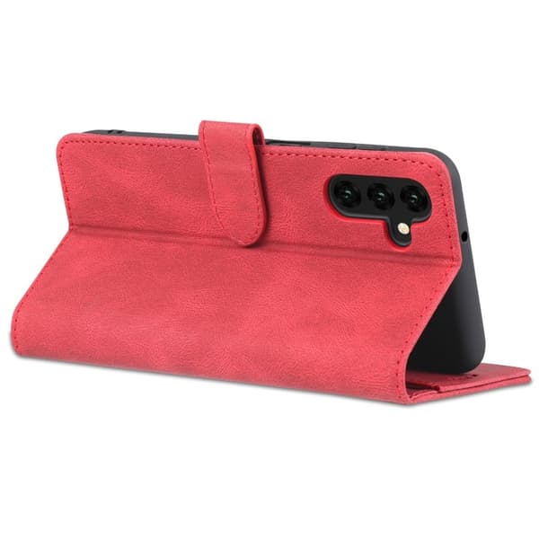 AZNS Samsung Galaxy A13 5G Plånboksfodral Konstläder - Röd