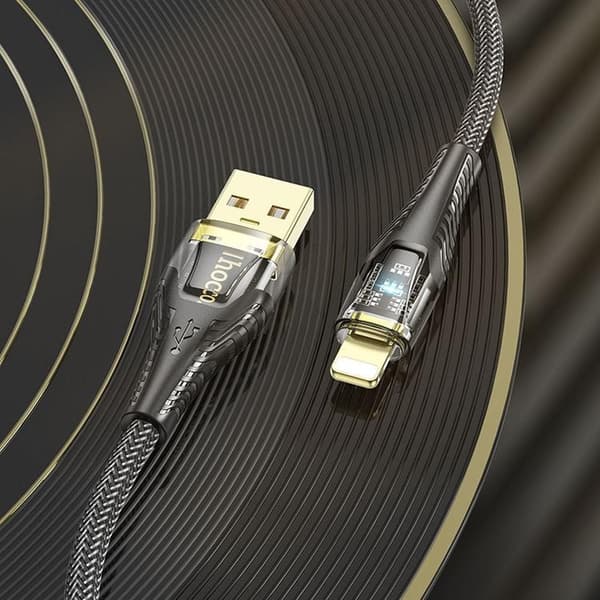HOCO USB-A till Lightning Kabel 2.4A 1.2m U121 - Svart Svart