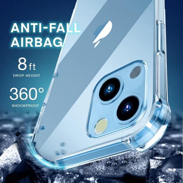 Anti-drop TPU iPhone 14 Skal - Transparent Transparent