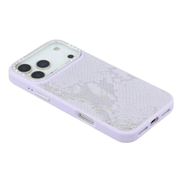 JAUCASE Mobilskal till iPhone 17 Pro Max Magsafe Snake Texture - Lila Lila