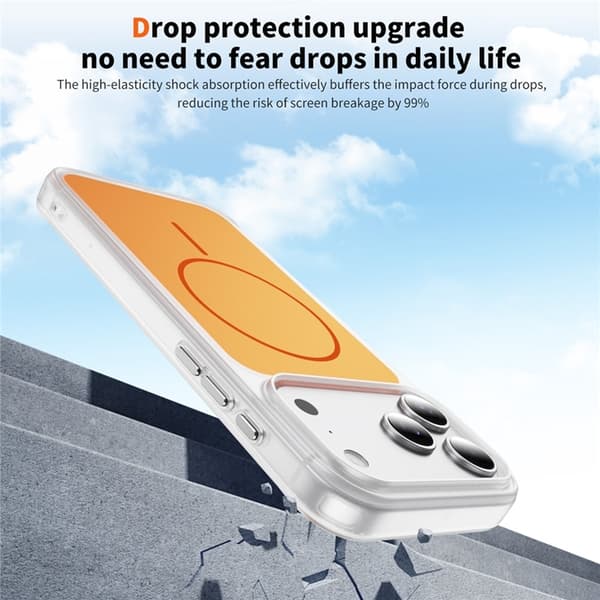Mobilskal till iPhone 17 Pro MagSafe Skin Touch TPU PC - Orange Orange