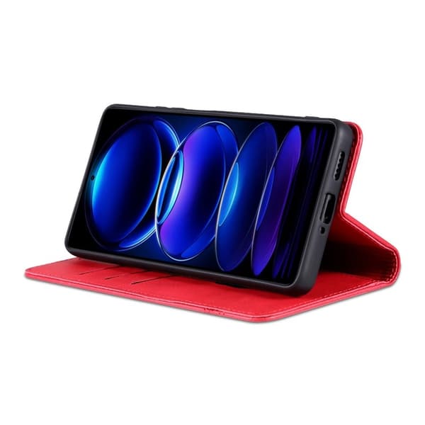 AZNS Samsung Galaxy A16 Plånboksfodral Konstläder - Röd