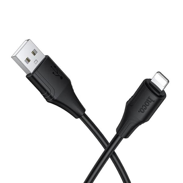 HOCO USB-A til Lightning Kabel 2.4A 1m Silikone X124 - Sort Svart