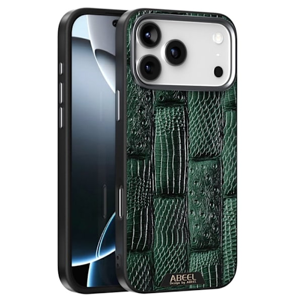 ABEEL Mobilskal till iPhone 17 Pro Max MagSafe Äkta Läder Grön