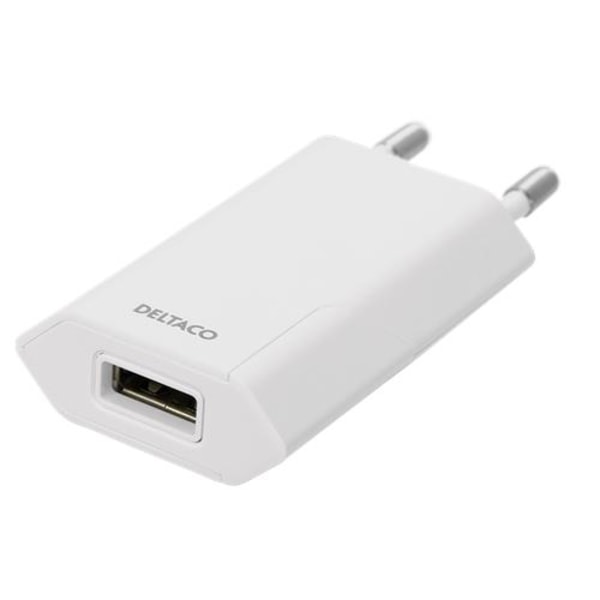 Deltaco - USB vægoplader 5 W - Hvid White