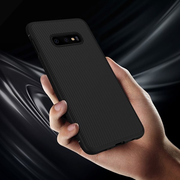 Twill Texture Flexicase Skal till Samsung Galaxy S10P - Svart Svart
