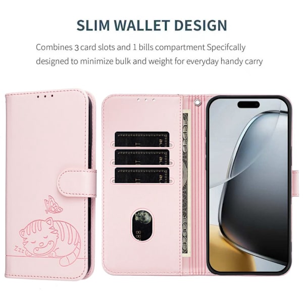 Plånboksfodral för Samsung Galaxy S26 Konstläder RFID - Rosa
