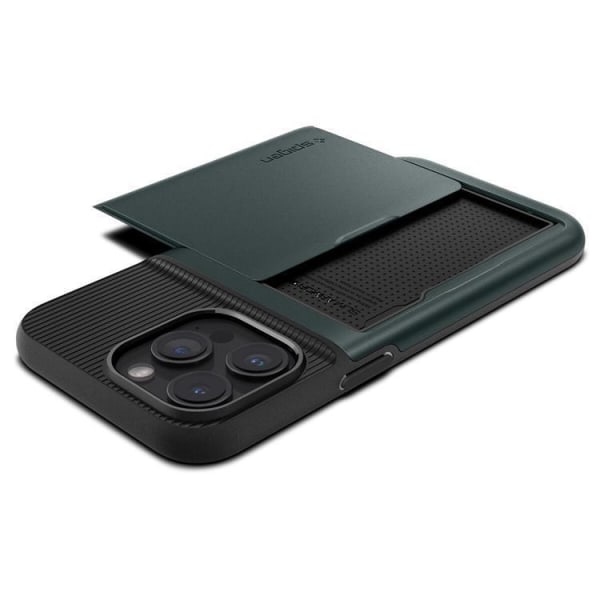 Spigen iPhone 15 Pro Mobilskal Slim Armor CS - Grön