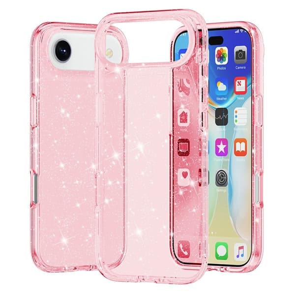 Mobilskal till iPhone Air Glittrande Puderglitter - Rosa Rosa
