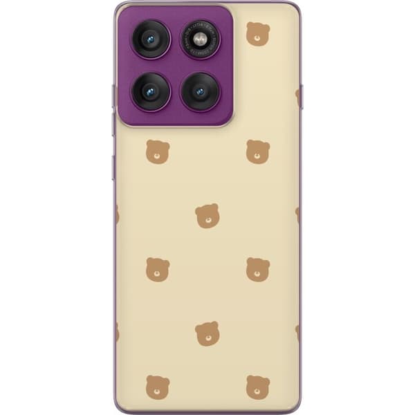 Telefontaske til Motorola Edge 60 Pro med bjørnemønster