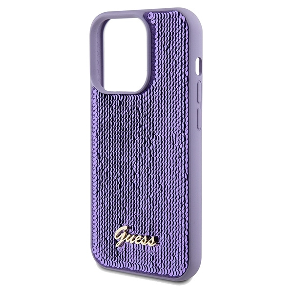 Guess Mobilskal till iPhone 14 Pro Max MagSafe Sequin Script Metal