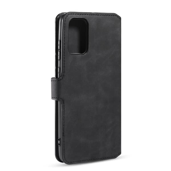 DG.MING Retro Konstläder Plånboksfodral för Samsung Galaxy S20 Plus - Svart