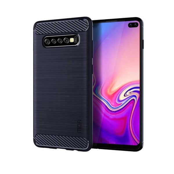 Hiilikuituinen suojakuori Samsung Galaxy S10 Plus - Sininen Blue