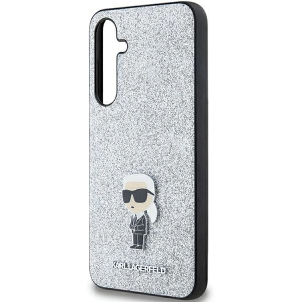 Karl Lagerfeld Galaxy A55 Mobilskal Fixed Glitter Ikonik Logo Metal