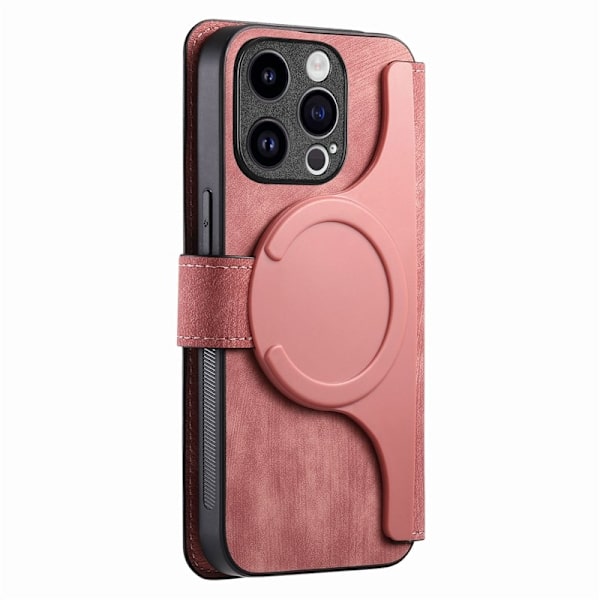 CASENEO iPhone 14 Pro Max Plånboksfodral Konstläder - Rosa