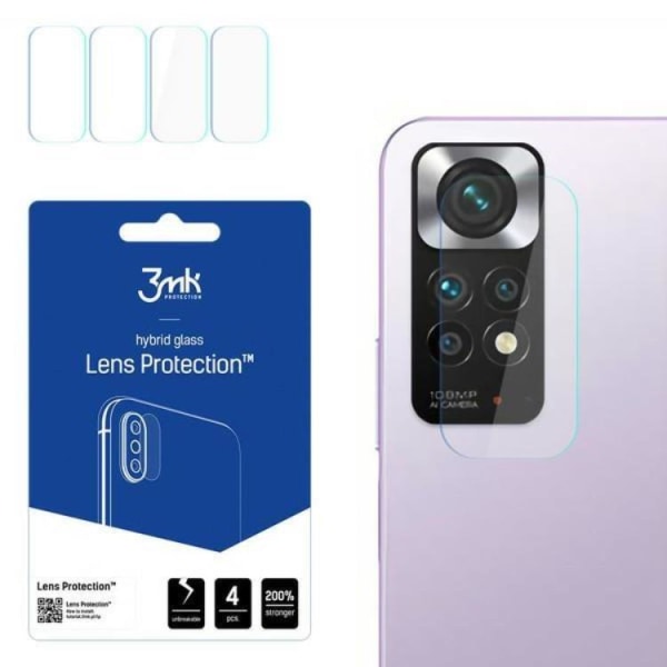 3MK Xiaomi Redmi Note 11/11S Kameralinsskydd Härdat glas 4Pcs
