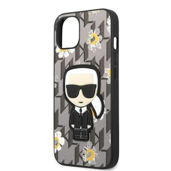 Karl Lagerfeld iPhone 13 mini Skal Flower Ikonik Karl - Grå Svart