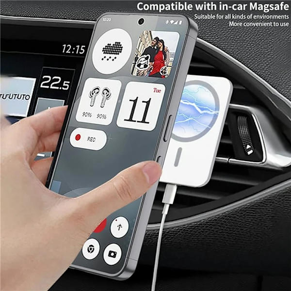 Mobilskal till Nothing Phone (3a) MagSafe Kickstand Shockproof - Grå