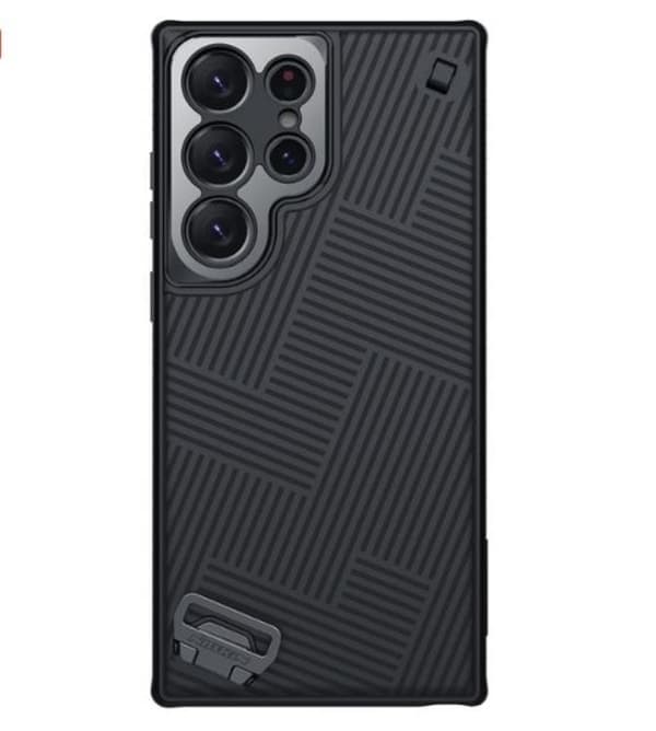 Nillkin Galaxy S23 Ultra Kuori Stripe Rannehihna - Musta Black