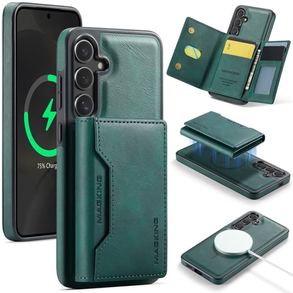 MAGKING Mobilskal för Samsung Galaxy S26 Magnetiskt PC + TPU RFID - Grön