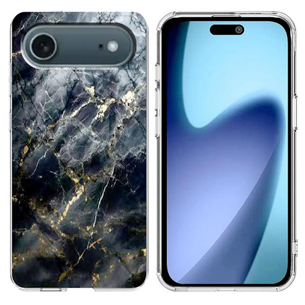 Mobilskal till iPhone Air Marble Pattern Printing Soft - Svart Svart