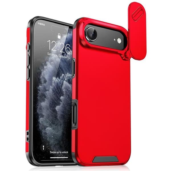 Mobilskal till iPhone Air Slide Kamera - Röd Röd