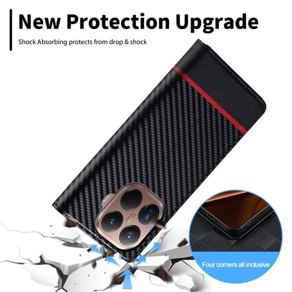 LC.IMEEKE Xiaomi 15T Pro Plånboksfodral Konstläder - Svart