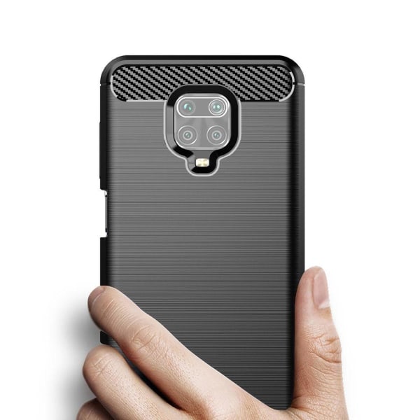 Xiaomi Redmi Note 9S/9 Pro Cover Forcell Carbon - musta