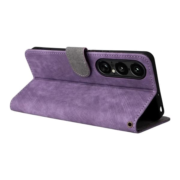 Sony Xperia 1 VII Plånboksfodral RFID Kickstand med rem - Blå Blå