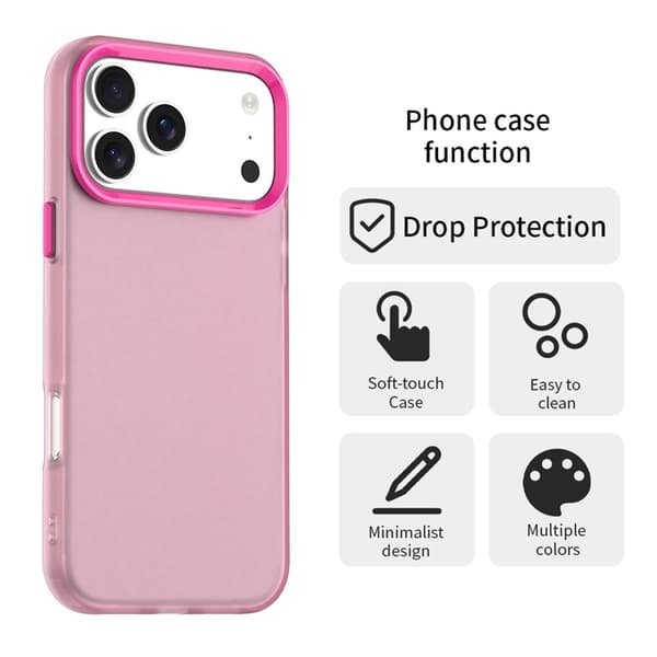 Mobilskal till iPhone 17 Pro Matte Anti-Drop - Röd Röd