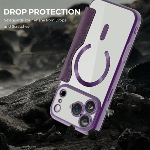 iPhone 17 Pro Plånboksfodral MagSafe RFID Lila