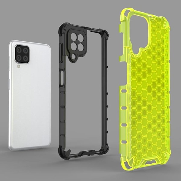 Galaxy A22 4G Mobilskal HoneyComb - Transparent