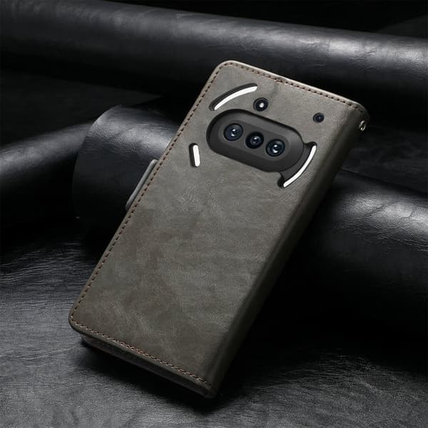 CASENEO For Nothing Phone (3a) Plånboksfodral Konstläder - Grå