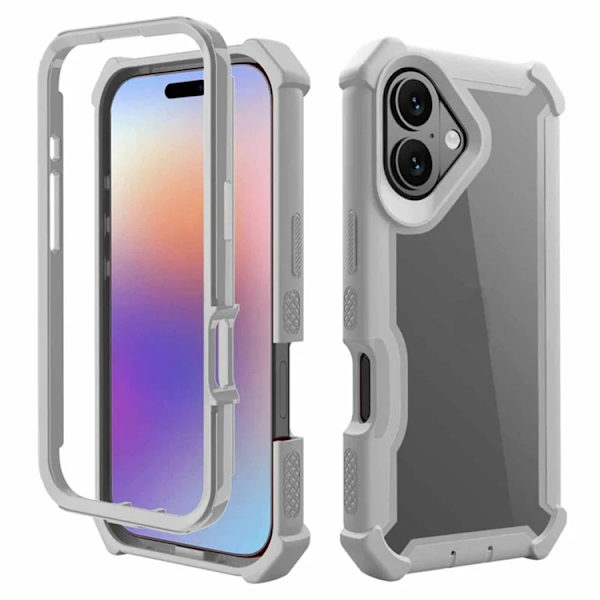 Mobilskal till iPhone 17 TPU + PC Shockproof - Grå Grå