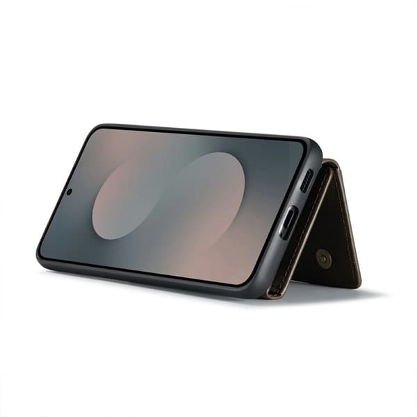 DG.MING M1 Series Mobilskal till Samsung Galaxy S25 FE Kickstand - Brun Kaffe