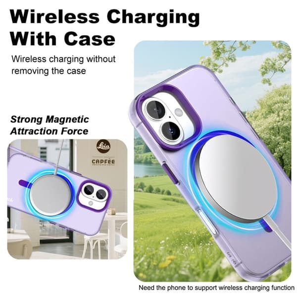 IMAK Mobilskal till iPhone 17 MagSafe Anti Drop - Lila Lila