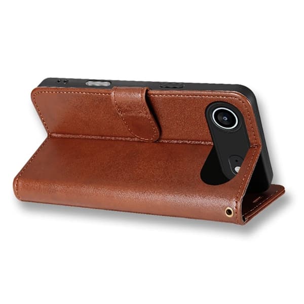 AZNS iPhone Air Plånboksfodral Anti-Scratch Konstläder - Brun