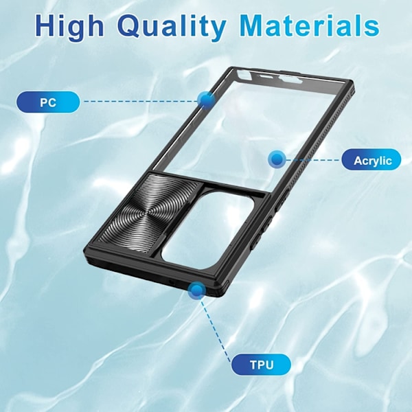 Telefontaske til Galaxy S22 Ultra Camera Slider - Sort Black