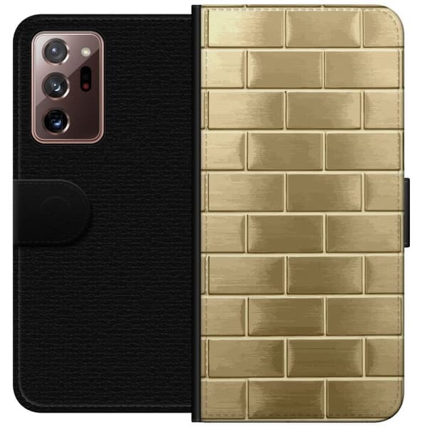 Plånboksfodral till Samsung Galaxy Note20 Ultra med Gyllene Murstenar