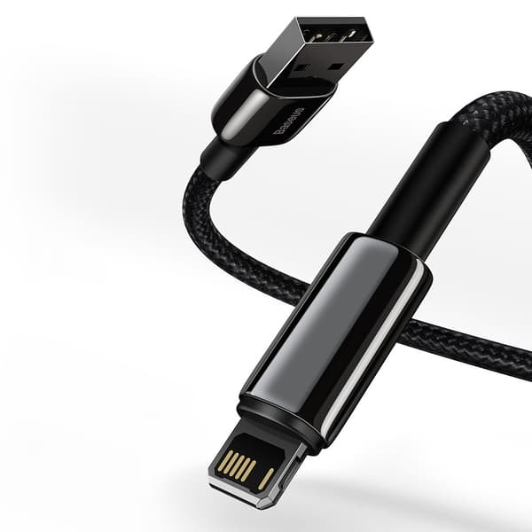 Baseus Tungsten USB-A till Lightning kabel 2m - Svart Black