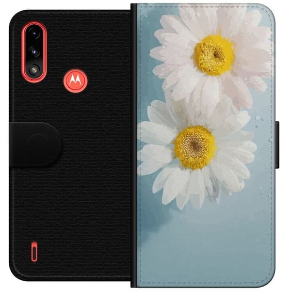Plånboksfodral till Motorola Moto E7 Power med Sommarblommor
