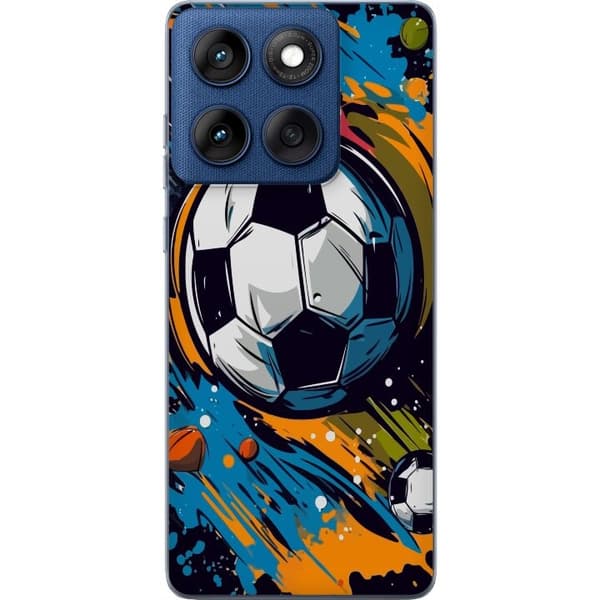 Telefontaske til Motorola Edge 60 med fodbolde