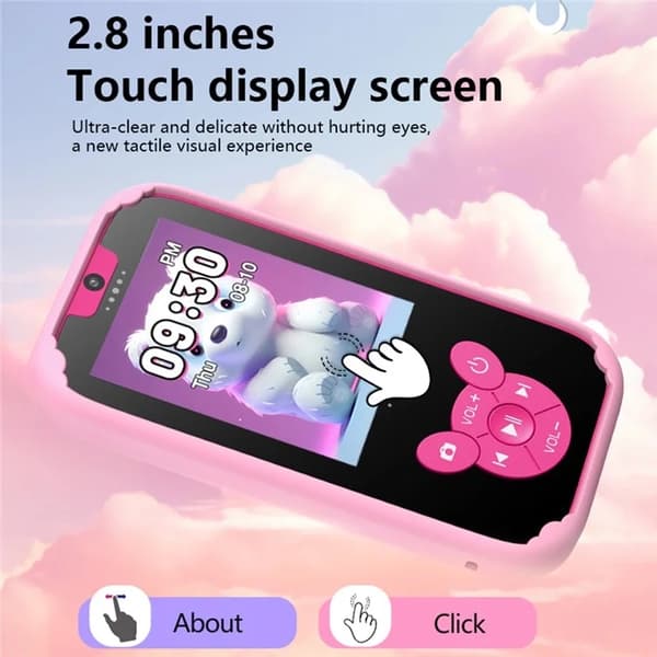 HD Kamera för Barn 2.8" Skärm W9 Rosa